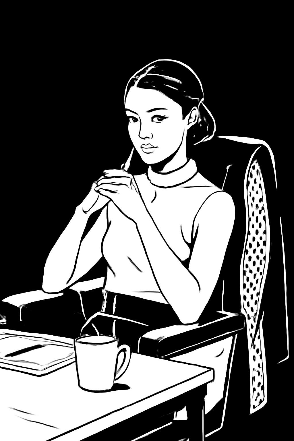 Ghostwriting for Founders minimalist-drawing-of-a-woman-founder